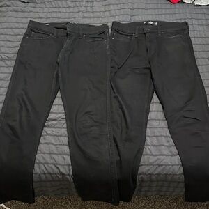 2 Hollister Men's Black Straight Jeans ~ 1 Slim Straight 1 Athletic Skinny
